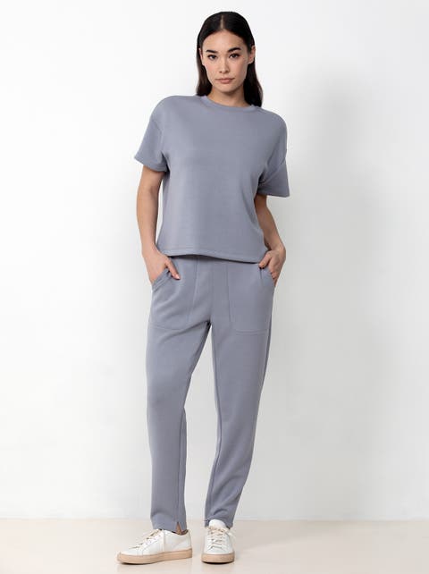 Soft Knit Crewneck Top And Jogger Set