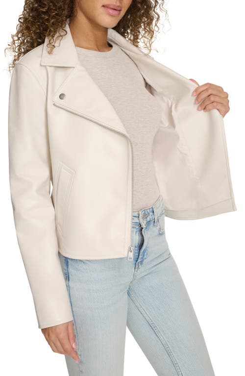 Levi's Core Faux Leather Moto Jacket In White