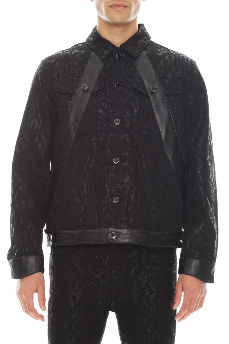 Rocker Slim Ridged Cotton Jacket, Main, color, PYTHON