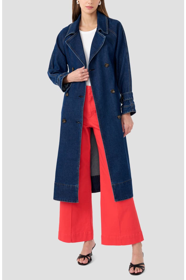 Pintuck High Waist Wide Leg Jeans, Alternate, color, TOMATO