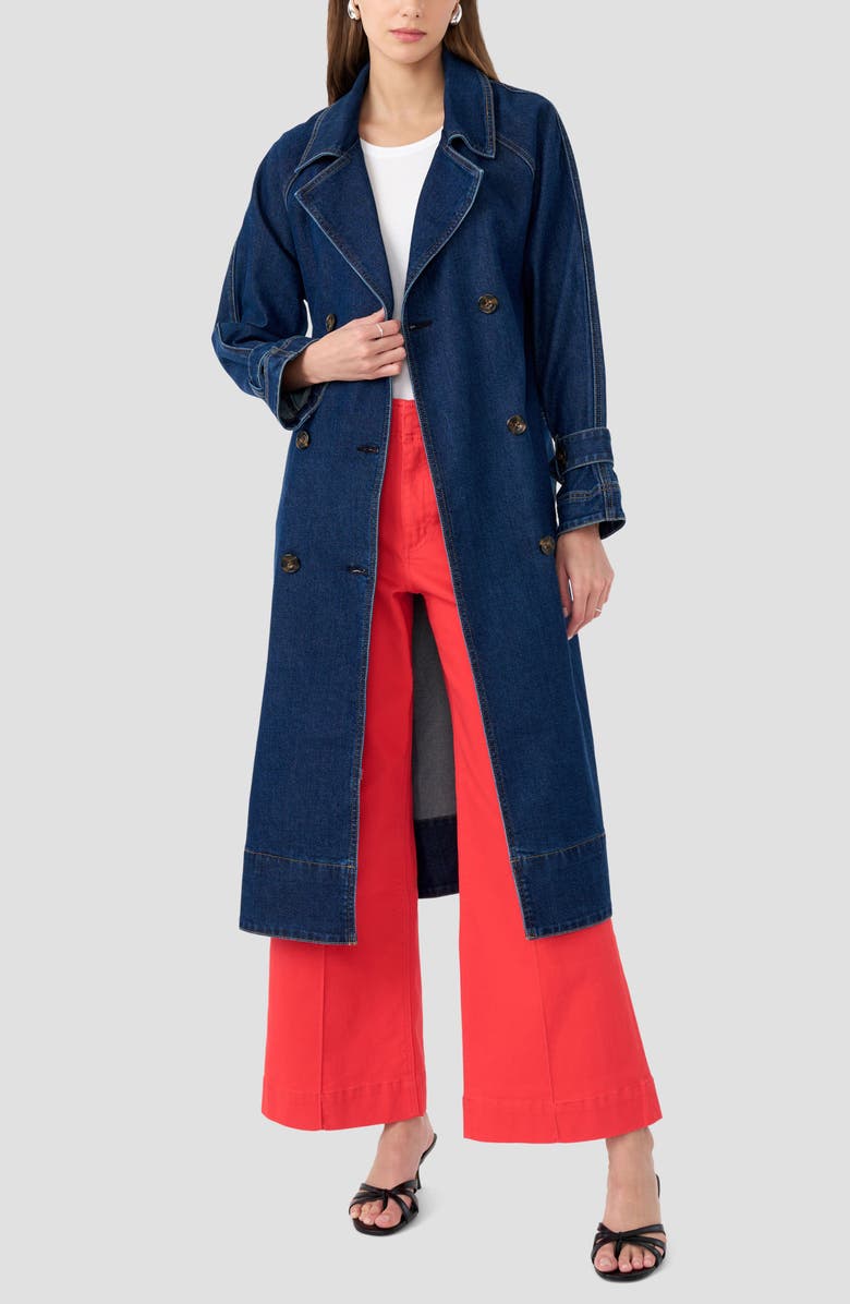 RM Rebecca Minkoff Pintuck High Waist Wide Leg Jeans, Alternate, color, Tomato