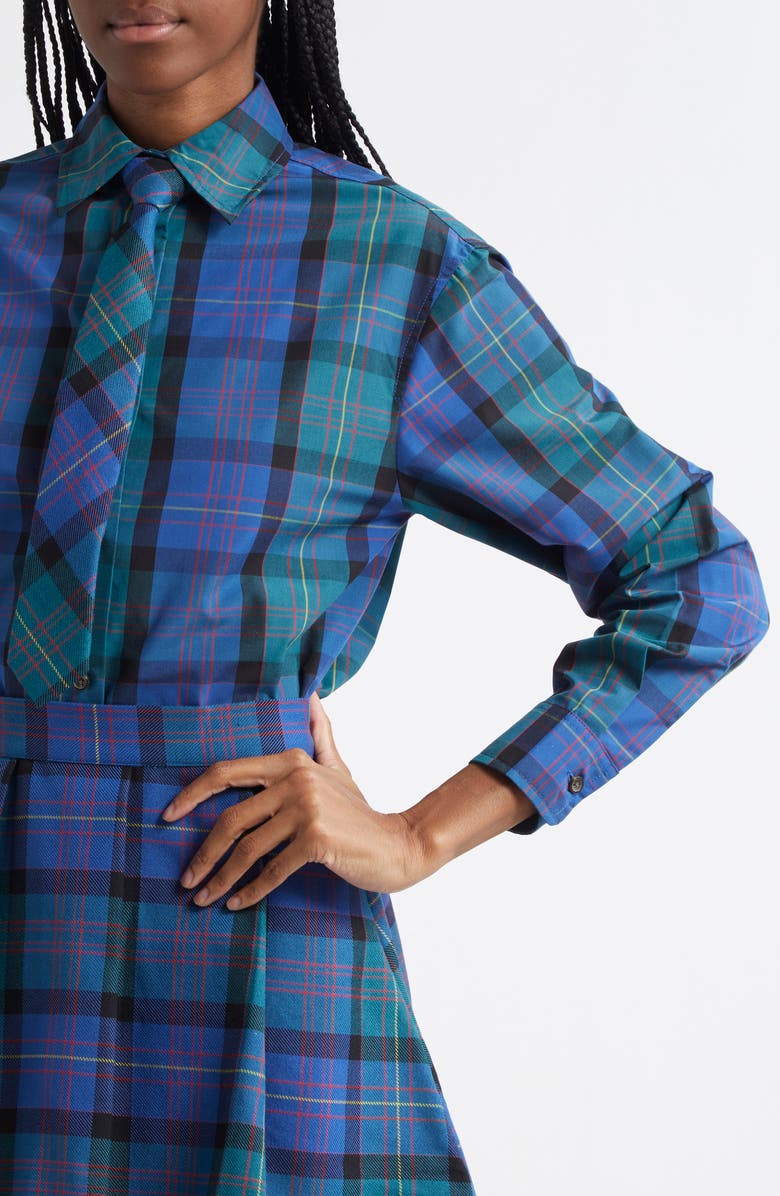 Melody Ehsani Gwen Button-Up Shirt with Tie, Alternate, color,