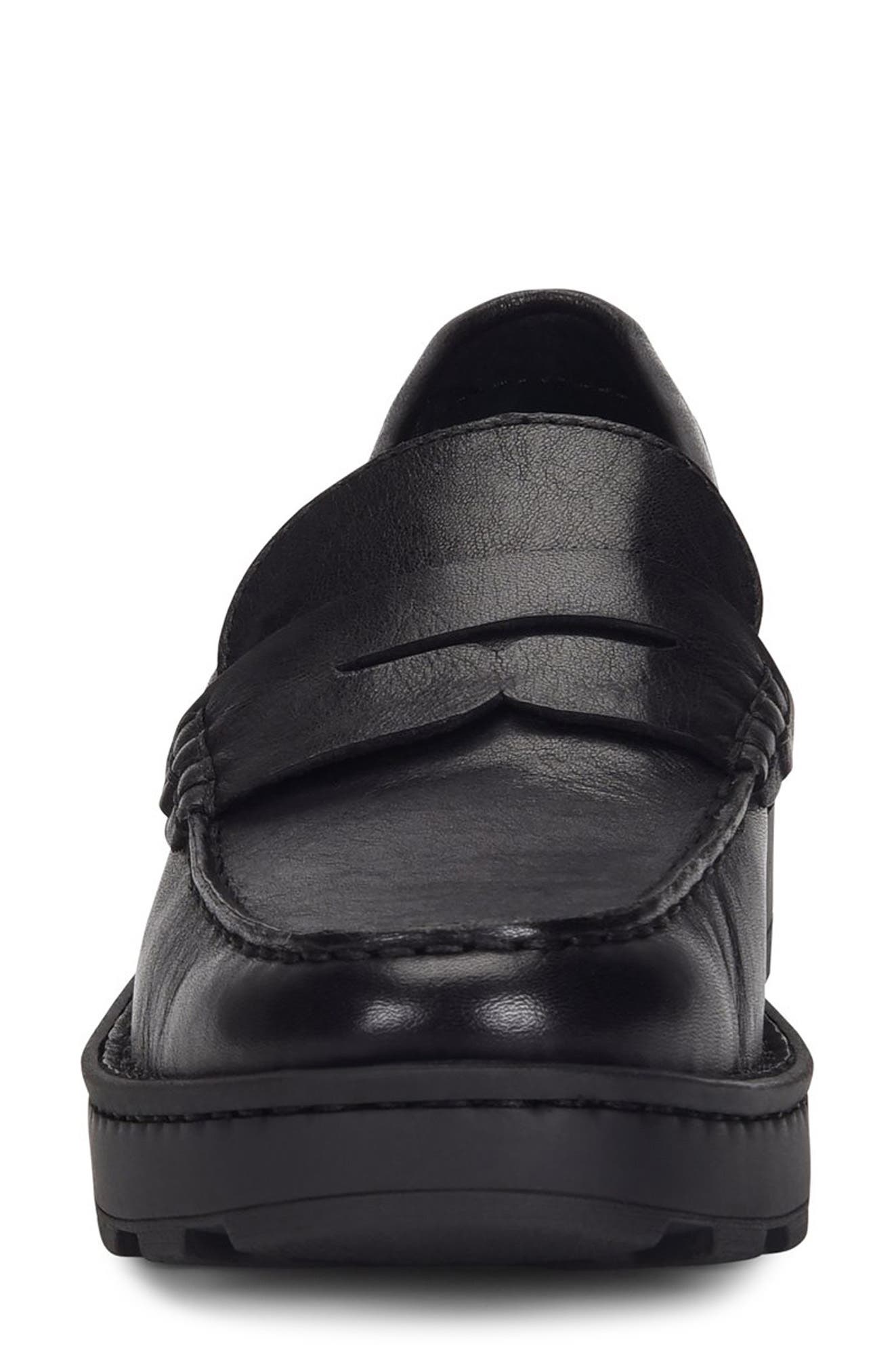 Børn Carrera Platform Penny Loafer, Alternate, color, Black Leather