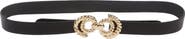 Raina Twisted Circle Buckle Leather Belt