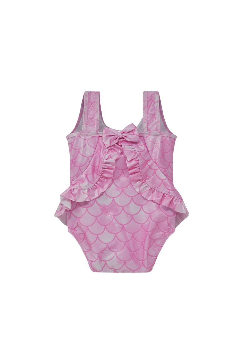 Girl's UPF 50+ Stella Infant Ruffle Swimsuit, Alternate, color, Pixie Scales Pink