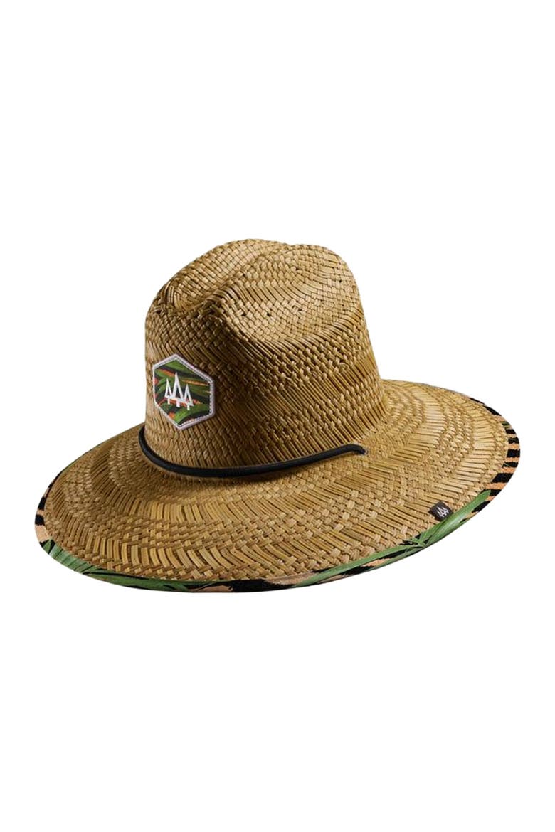 Java Straw Lifeguard Hat, Main, color, Tiger Palm