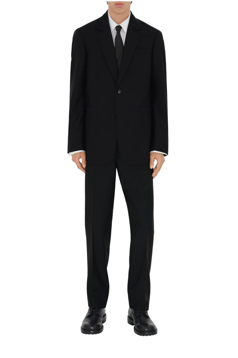 Wool Tailored Trousers, Main, color, Black