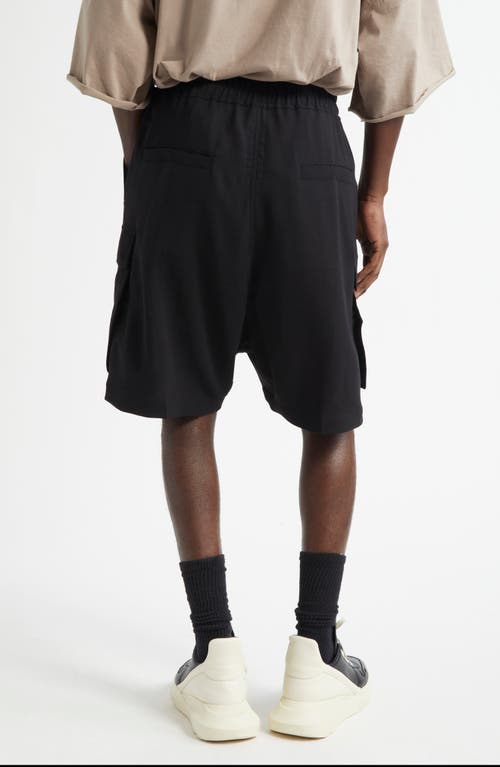 Rick Owens Black Porterville Cargobela Shorts In Black