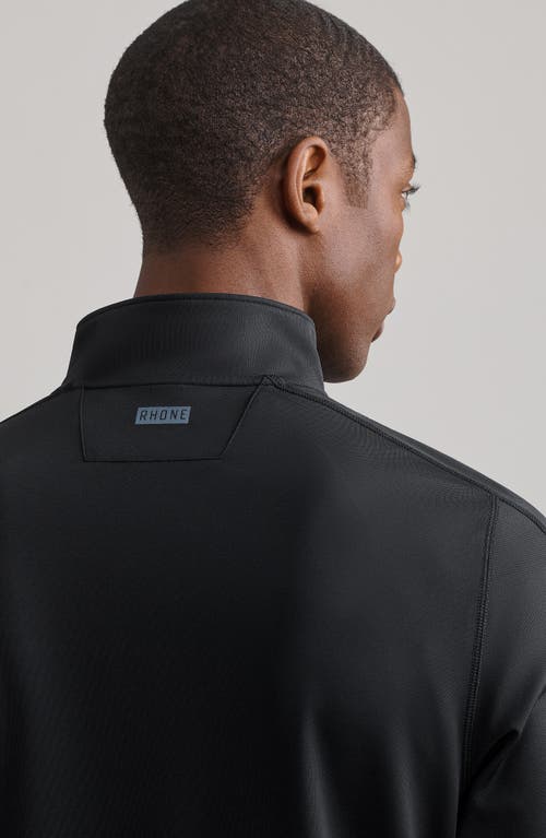 Rhone Rise Quarter Zip Pullover In Black