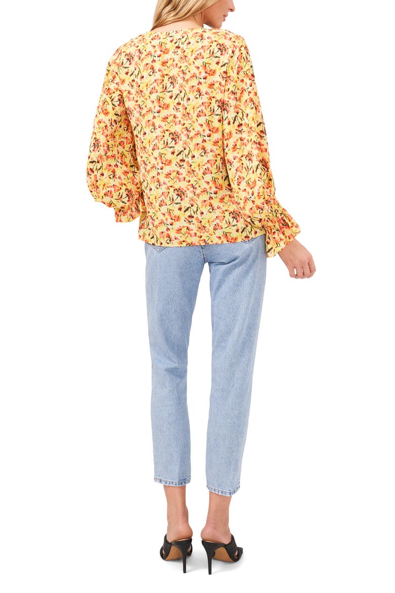 Balloon Sleeve Blouse, Alternate, color, YELLOW