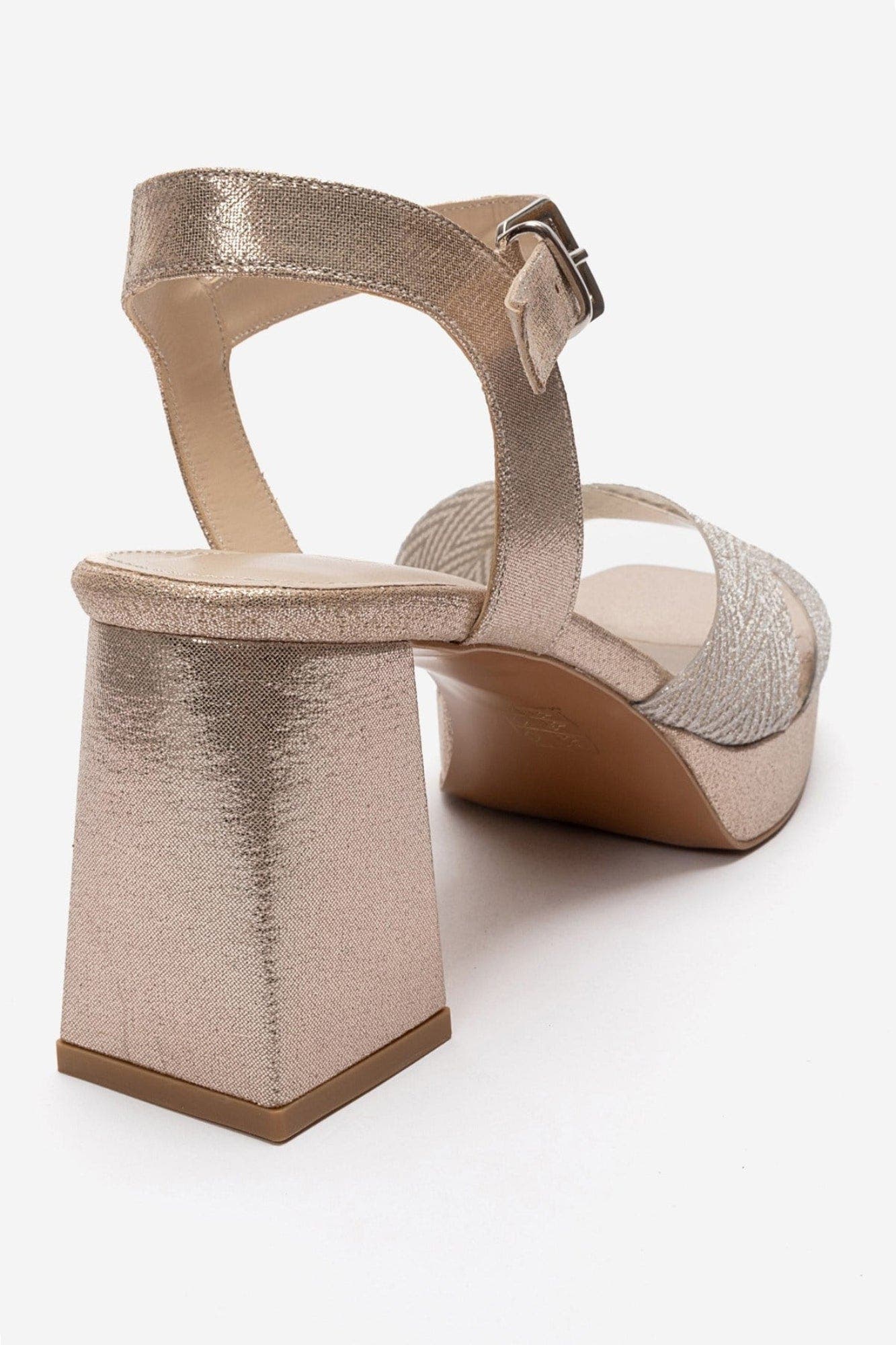 Bavena Platform Block Heel Sandal, Alternate, color, Gold