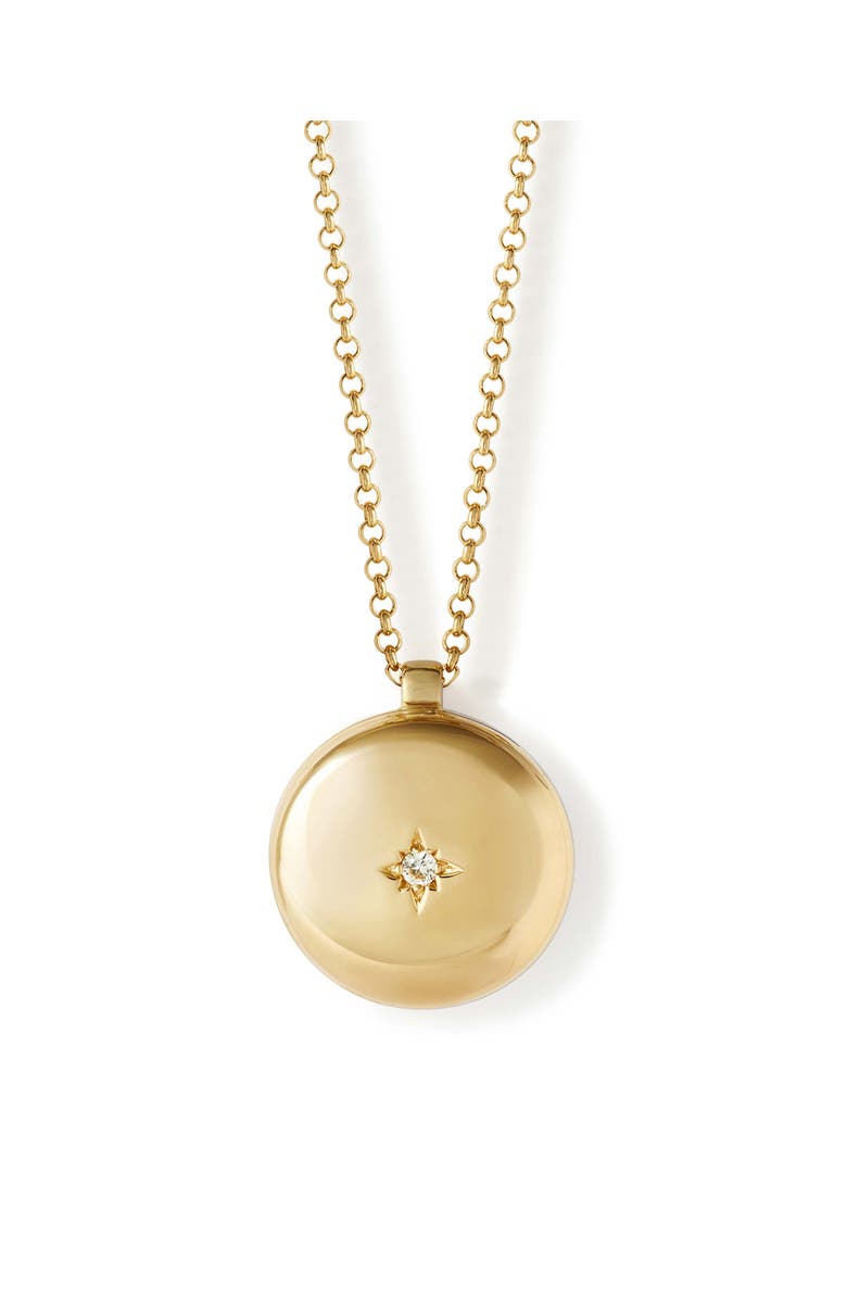Astley Clarke Gold Biography Medium Locket Necklace, Main, color, Gold