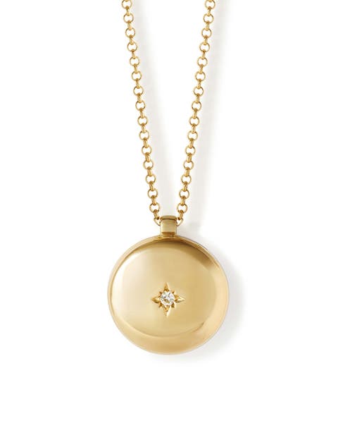 Gold Biography Medium Locket Necklace