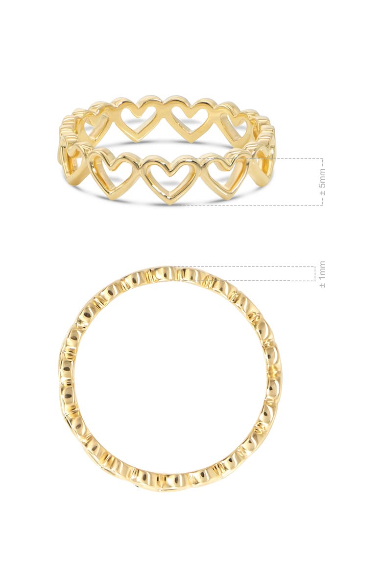 DEVATA Sweet Heart Ring in 14K Gold, 5mm, Alternate, color, Yellow Gold