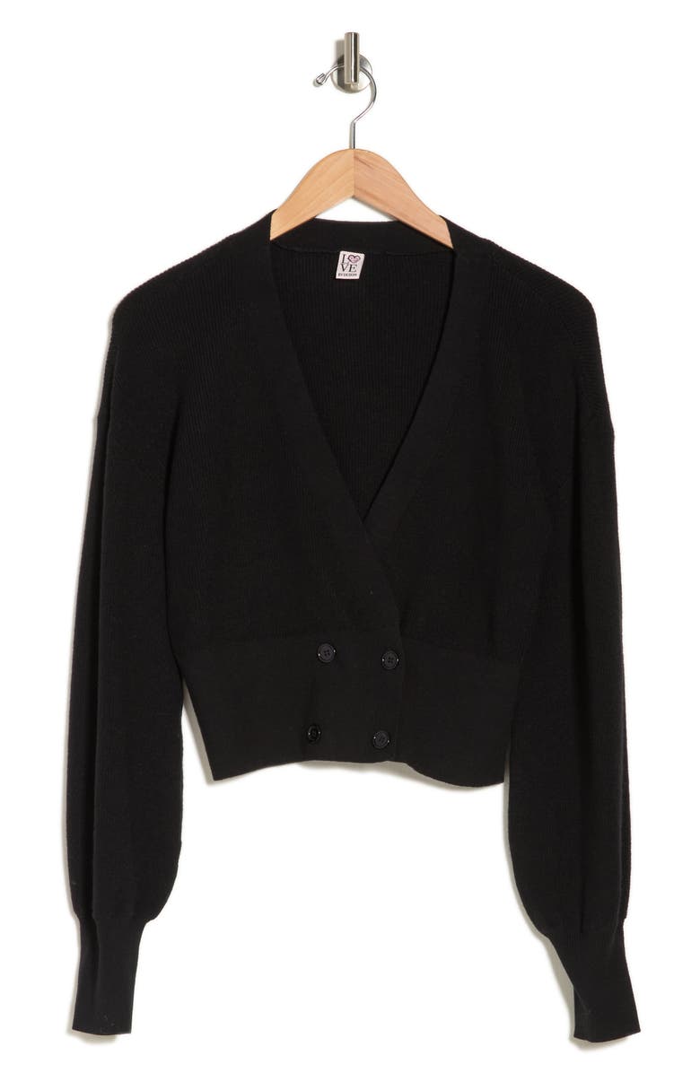 Love By Design Juliet Double Breasted Crop Cardigan, Alternate, color,