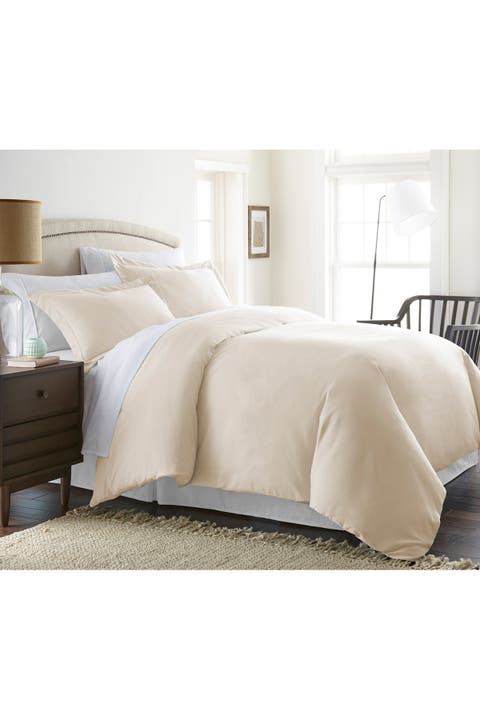 Home Spun Home Collection Premium Ultra Soft 2-Piece Twin/Twin-XL Duvet Cover Set - Ivory