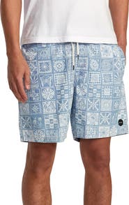 RVCA Escape Cotton Chambray Drawstring Shorts