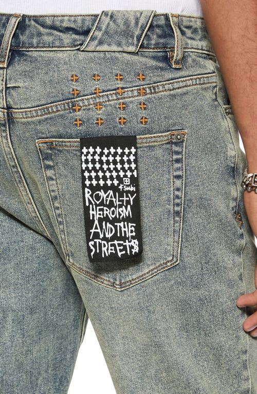 Shop Ksubi Chitch Stage Dive Caged Skinny Jeans In Denim