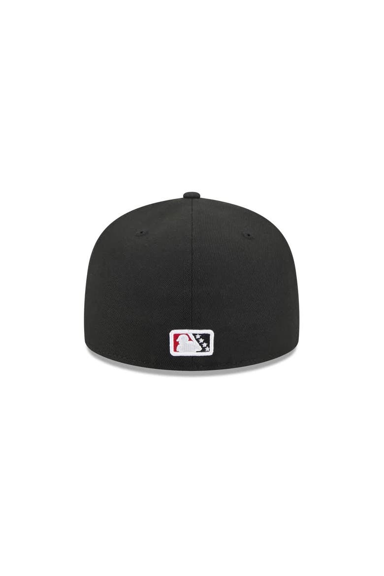 Men's New Era  Black Delmarva Shorebirds Theme Nights 59FIFTY Fitted Hat, Alternate, color, Black