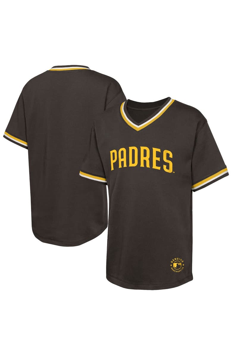 Outerstuff Youth Brown San Diego Padres Relief Pitcher V-Neck T-Shirt, Alternate, color, 