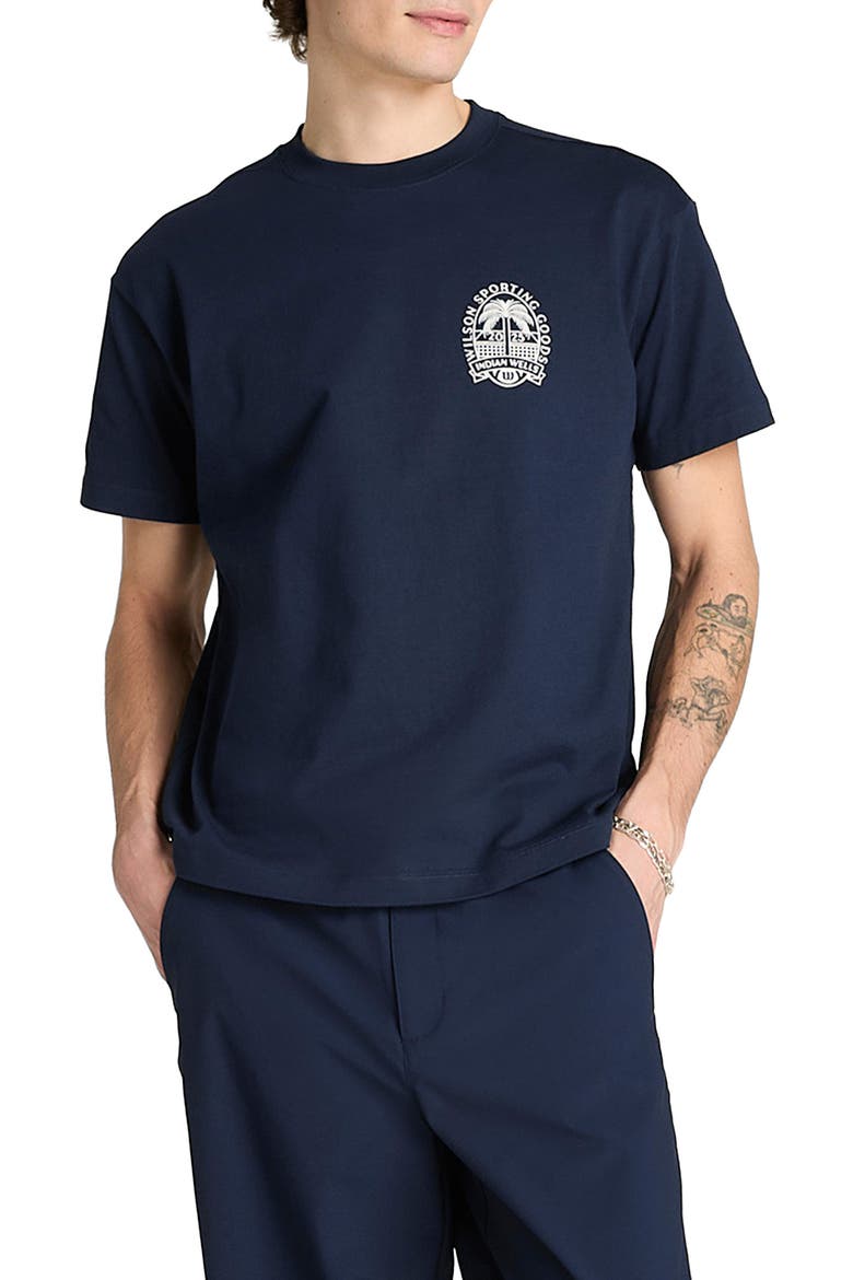 Classic Cotton Graphic T-Shirt, Main, color, CLASSIC NAVY