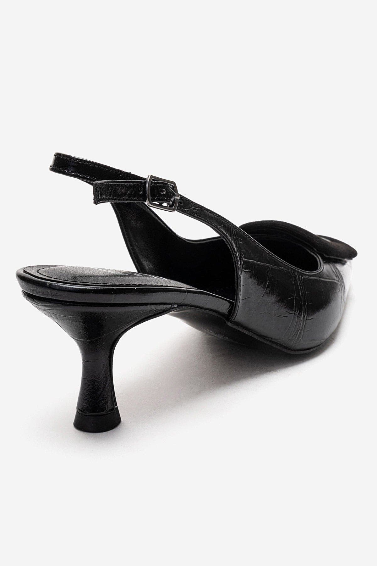 Prologue Shoes Dublin Buckle Stiletto Pump, Alternate, color, Black Print