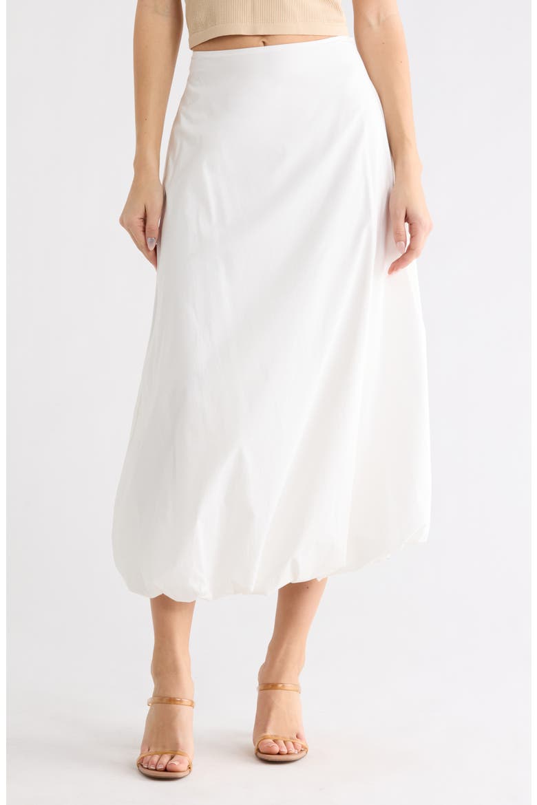 Bubble Midi Skirt, Main, color, WHITE