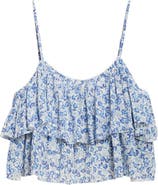 Isabel Marant Étoile Erisa Floral Ruffle Crop Top