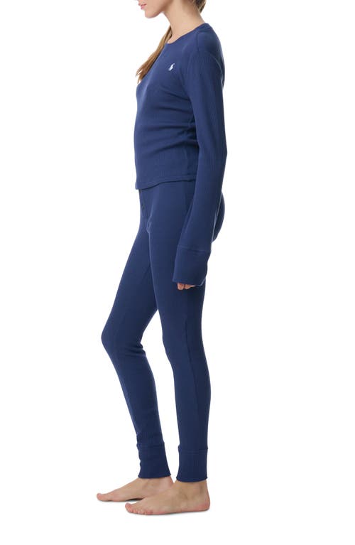 Polo Ralph Lauren Stretch Organic Cotton & Modal Long Pajamas In Blue