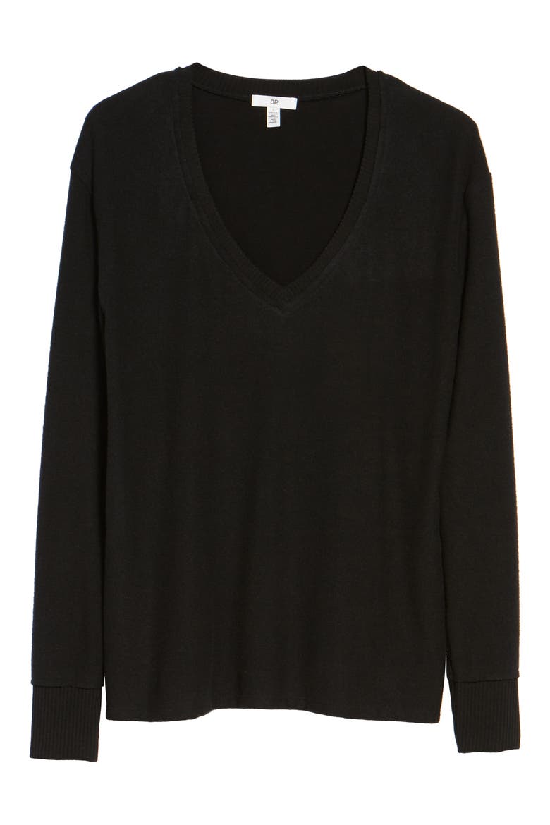 V-Neck Pullover, Alternate, color, BLACK