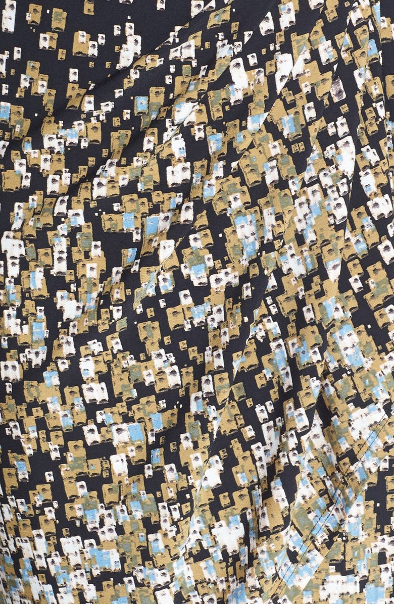 Maggy London Print Long Sleeve Jersey Wrap Dress, Alternate, color,