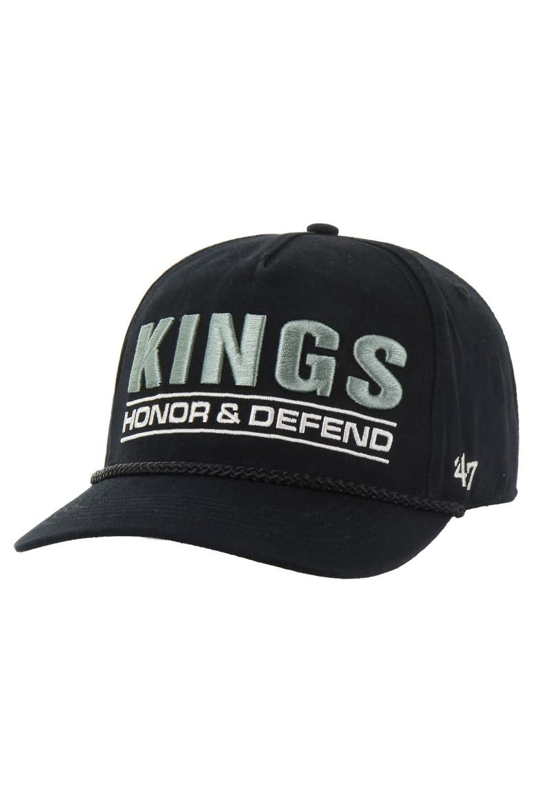 Men's '47 Black Los Angeles Kings OHT Military Appreciation Homeland Honor and Defend Hitch Adjustable Hat, Alternate, color, Black