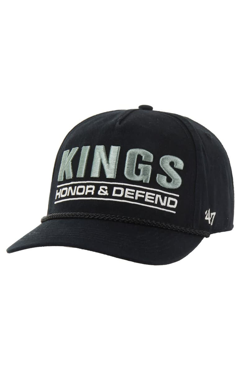 '47 Men's '47 Black Los Angeles Kings OHT Military Appreciation Homeland Honor and Defend Hitch Adjustable Hat, Alternate, color, Black