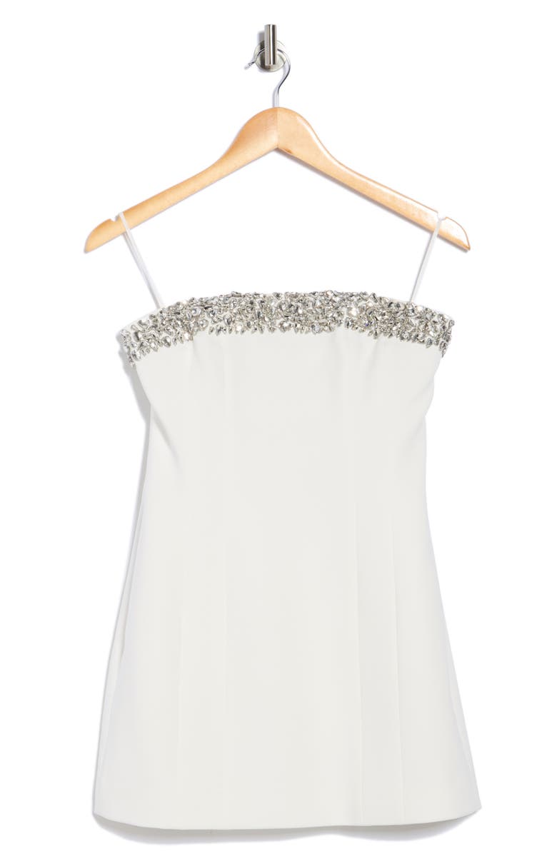 A.L.C. Elsie Crystal Embellished Strapless Minidress, Alternate, color, White/ Crystal