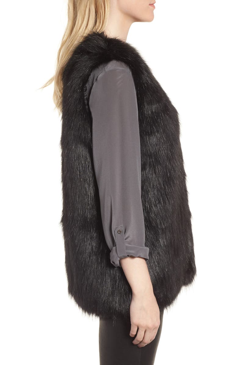 Sole Society Faux Fur Vest, Alternate, color,