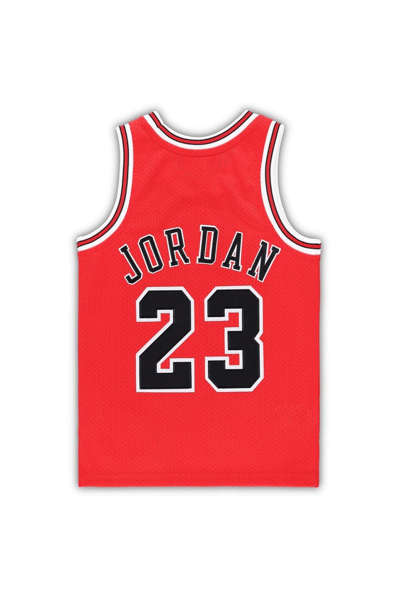 Preschool Mitchell & Ness Michael Jordan Red Chicago Bulls 1997/98 Hardwood Classics Authentic Jersey, Alternate, color, Red