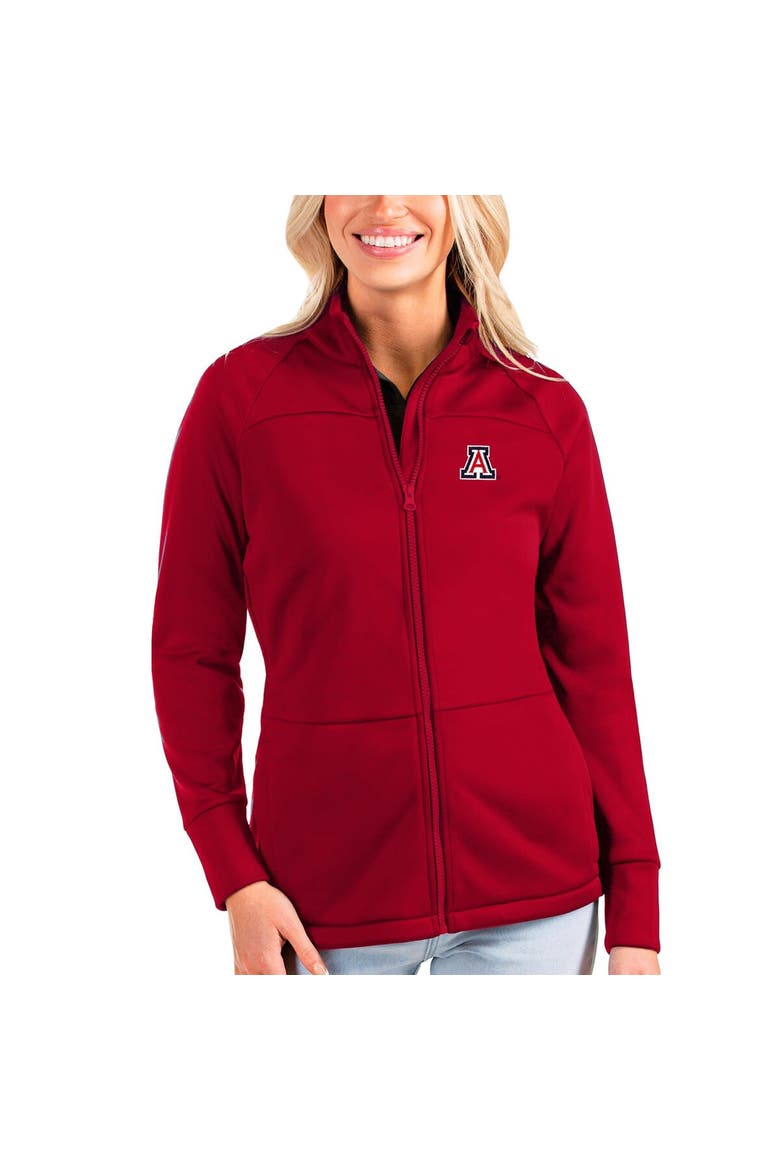 Women's Antigua Red Arizona Wildcats Links Full-Zip Golf Jacket, Main, color, Red