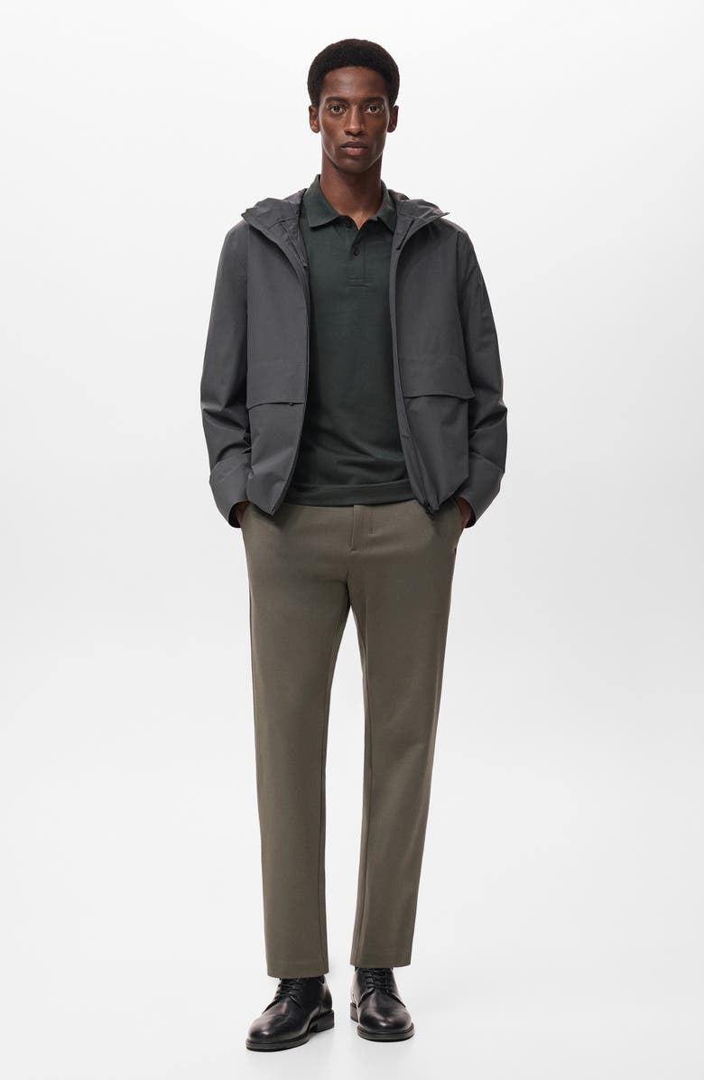 MANGO Slim Fit Drawstring Pants, Alternate, color, Medium Brown