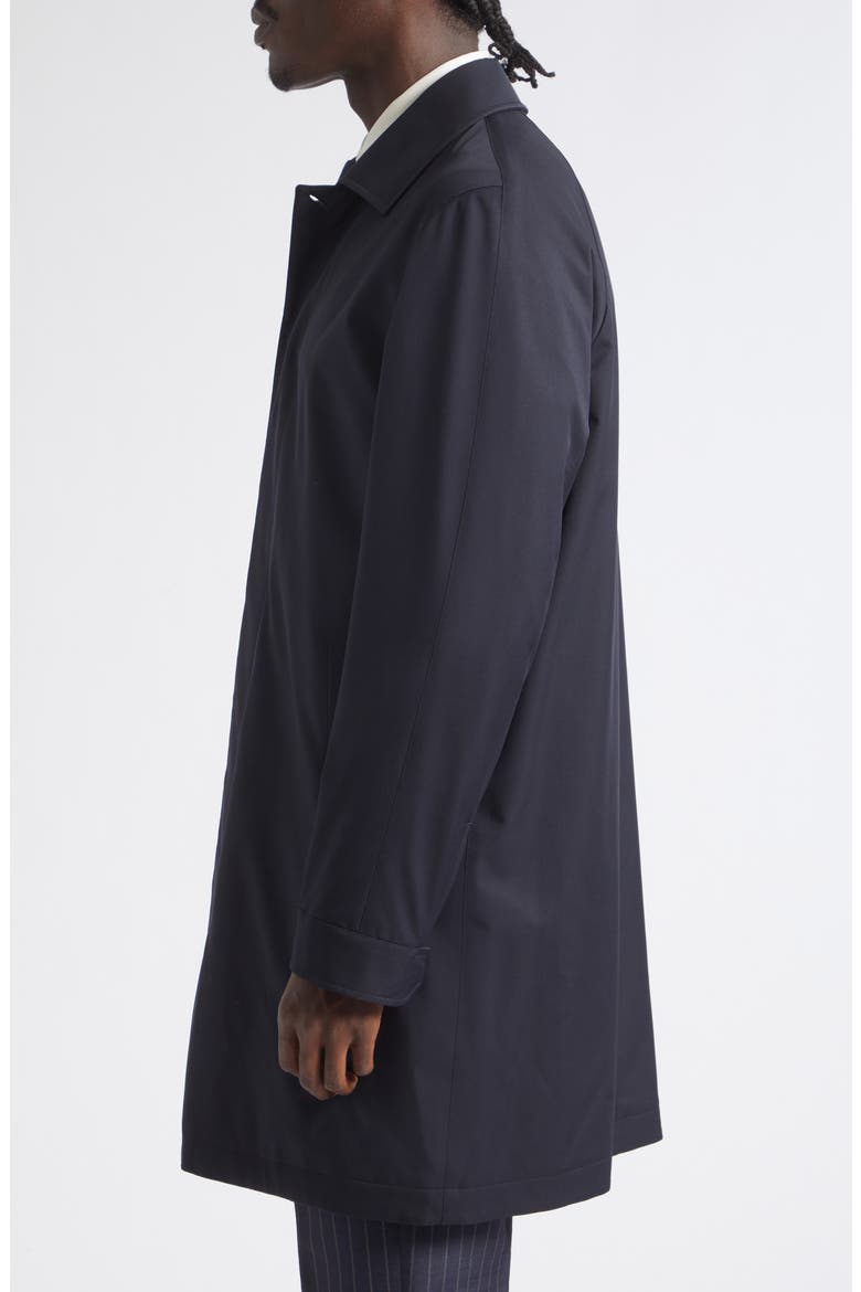 Water Repellent Microfiber Twill Raincoat, Alternate, color, NAVY BLUE