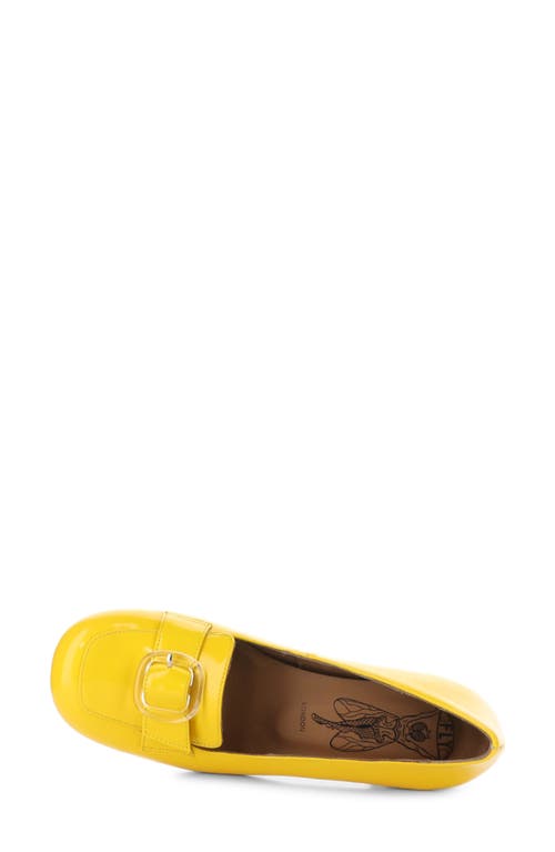 Fly London Sufi Block Heel Pump In Yellow