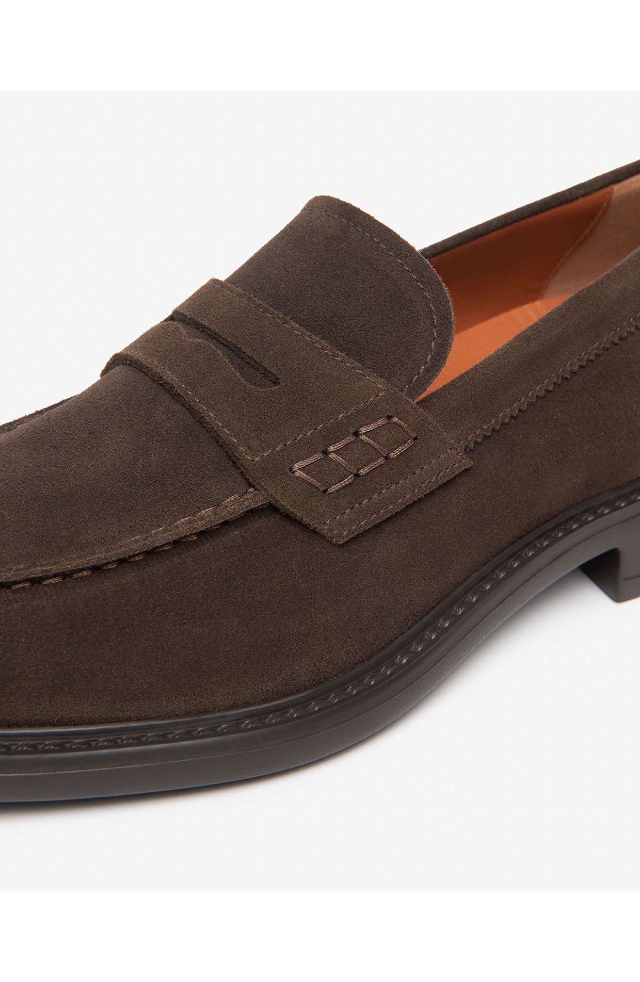Leather Penny Loafer, Alternate, color, CHOCOLATE