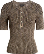 Rails Toni Space Dye Henley Sweater