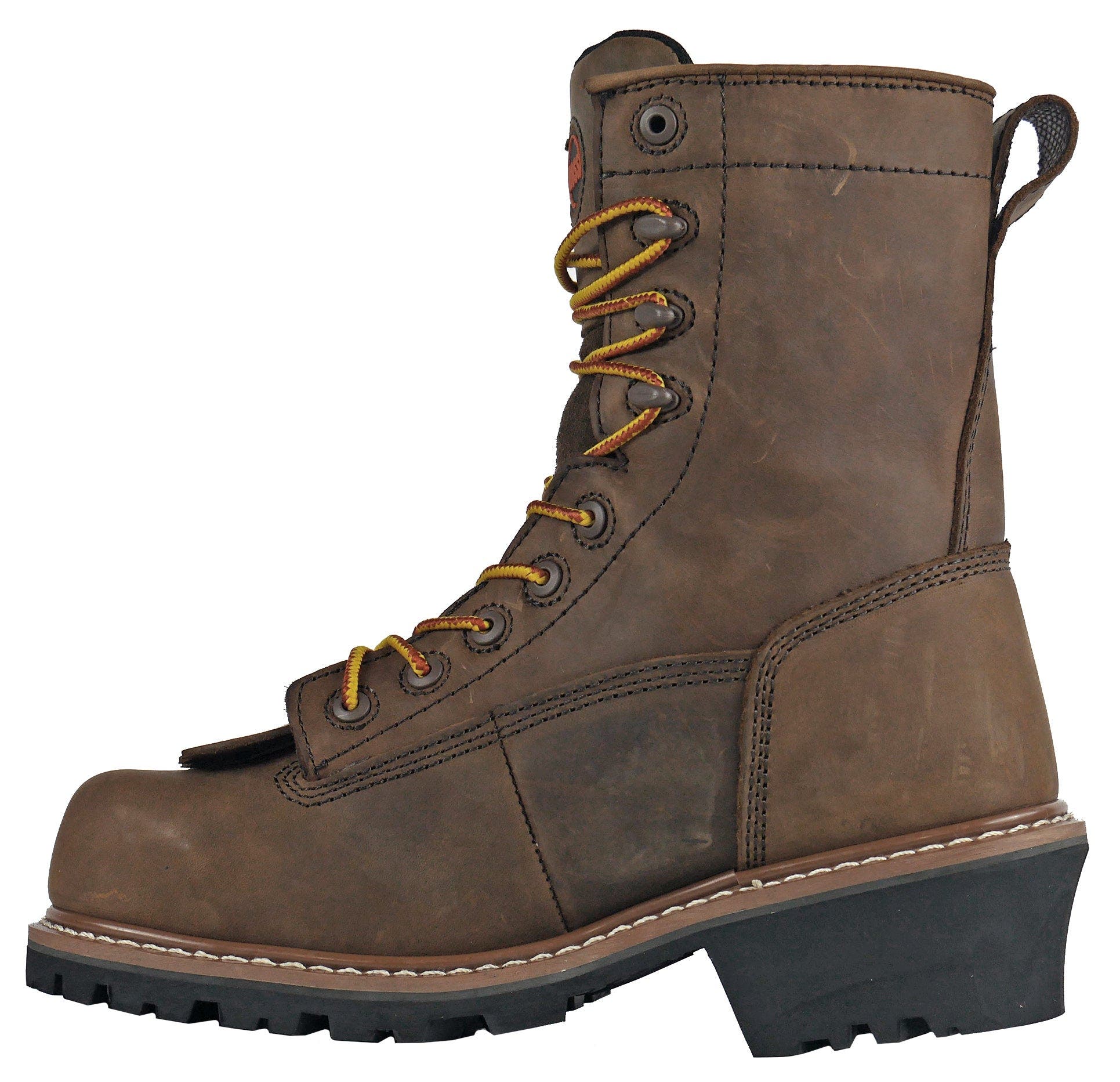 Hoss Boot Company HOSS Cross Cut Kiltie Logger Composite Toe Work Boot, Alternate, color, Brown