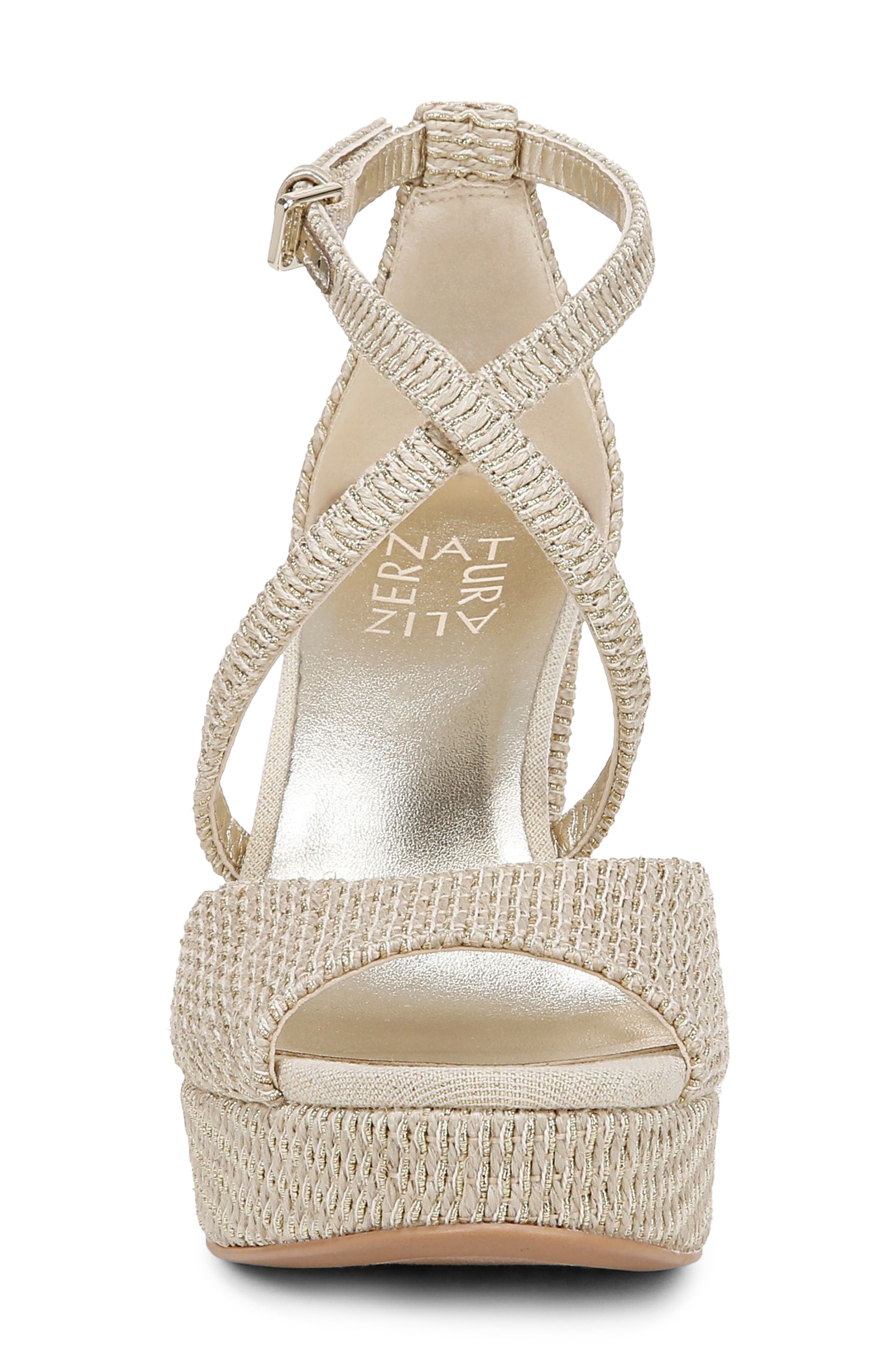 Naturalizer Melody Platform Sandal, Alternate, color, Natural/ Gold