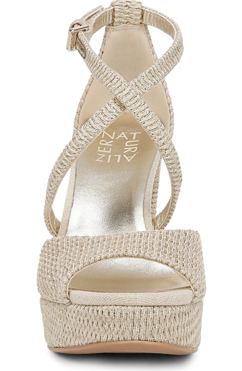 Naturalizer Melody Platform Sandal, Alternate, color, Natural/ Gold