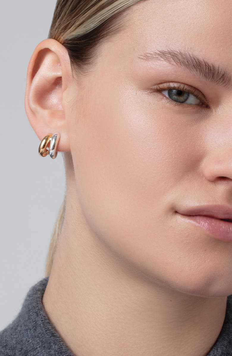 JENNY BIRD Mini Florence Double Hoop Earrings, Alternate, color, Two-Tone