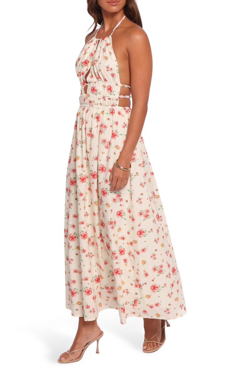 Petal & Pup Wilder Floral Maxi Halter Sundress, Alternate, color, Pink Floral