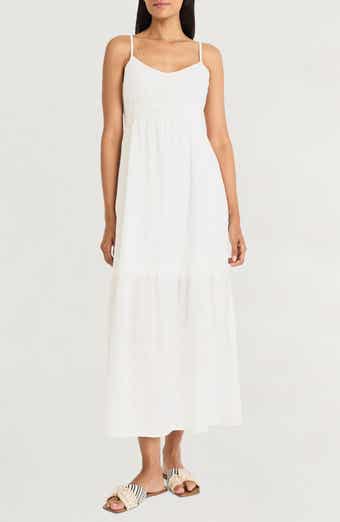 The Good Journey Smocked Waist V-Neck Dress