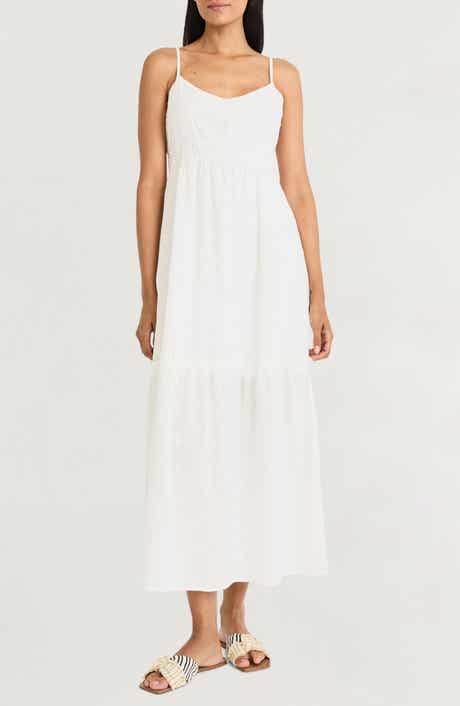 The Good Journey Smocked Waist V-Neck Dress