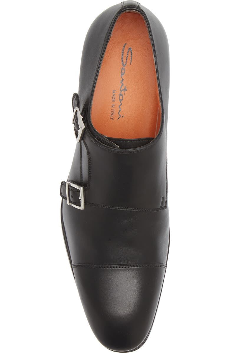 Santoni Beginner Double Monk Strap Shoe, Alternate, color,